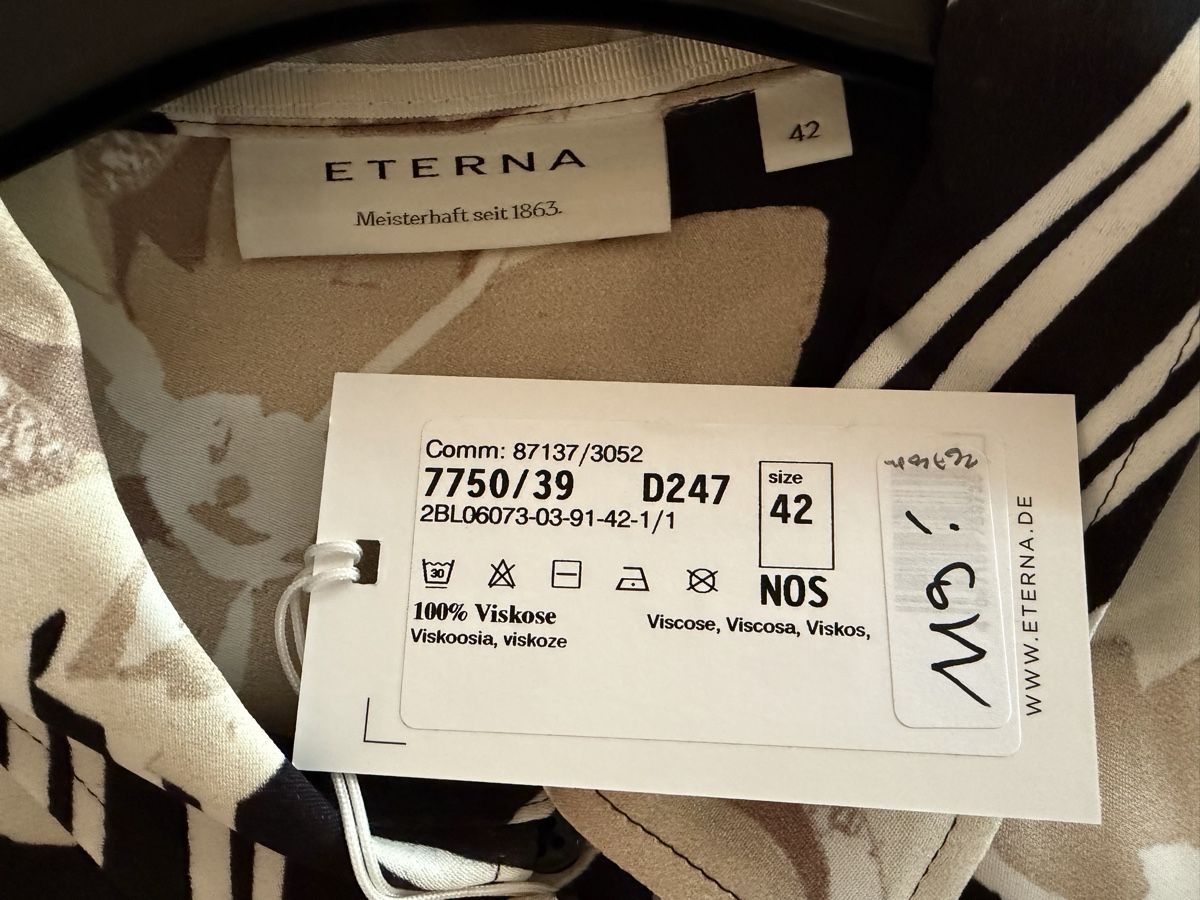 Eterna Camicette: Eterna Bluse, Grösse 42, neu mit Etikette – Nuovo e nell'imballaggio originale da Oberhasli venduto da anzis 5