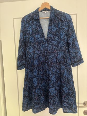 Kleid LENNY B. PARIS blau geblümt Groesse 1 3/4 Aermel