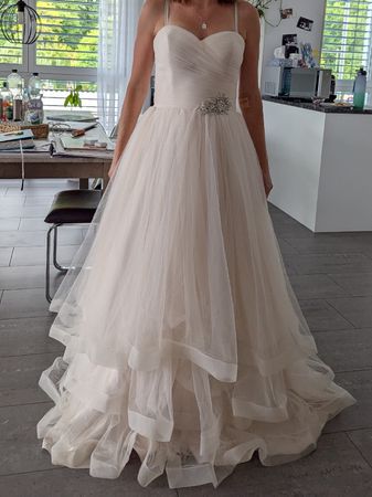 Brautkleid, Grösse 10 USA, Farbe Pink Sand - Top Zustand!