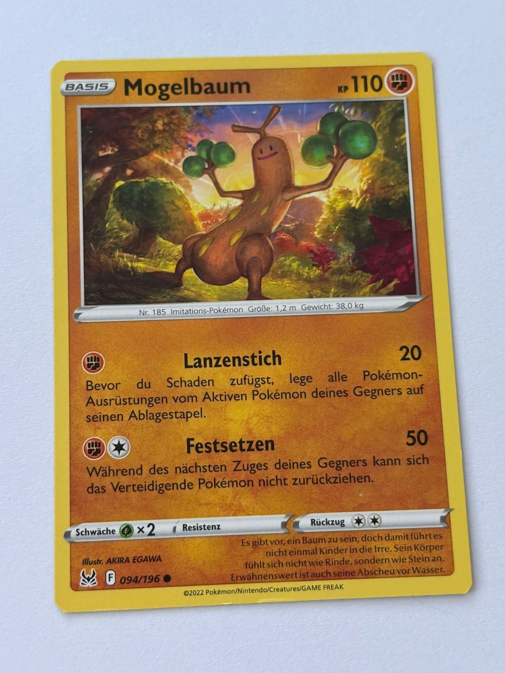 Pokémon Sammelbilder & Trading cards: Pokemon-Karte Mogelbaum 094/196 – Gebraucht aus Herisau von Seyashop1