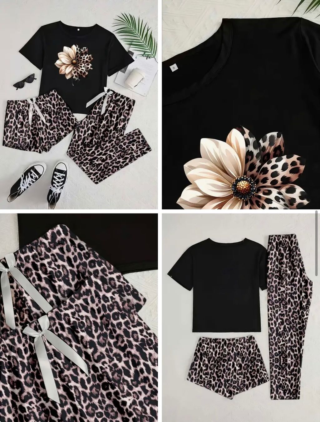 Negligees & Pyjamas: Schlafanzug-Pyjama-3-teilig-Blumenmuster-super flauschig-Top – Neu und originalverpackt aus Teufenthal AG von MeineSchatztruhe 1