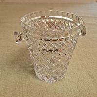 Vintage Eiskübel mit seitlichen Griffen, Kristallglas