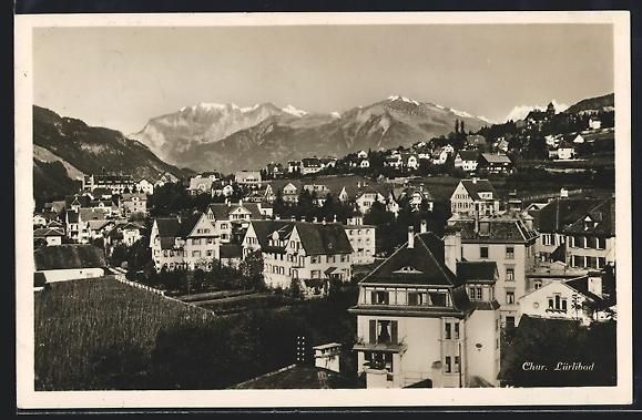 Cartoline postali: Chur, Lürlibad, Blick über die Dächer – Usato da Berlin venduto da bartko-reher