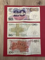 Poland 20, 50 und 100 Zlotych aus 80er Jahren 