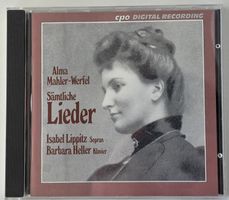Audio CD ALMA MAHLER WERFEL sämtliche Lieder Gesang Klavier