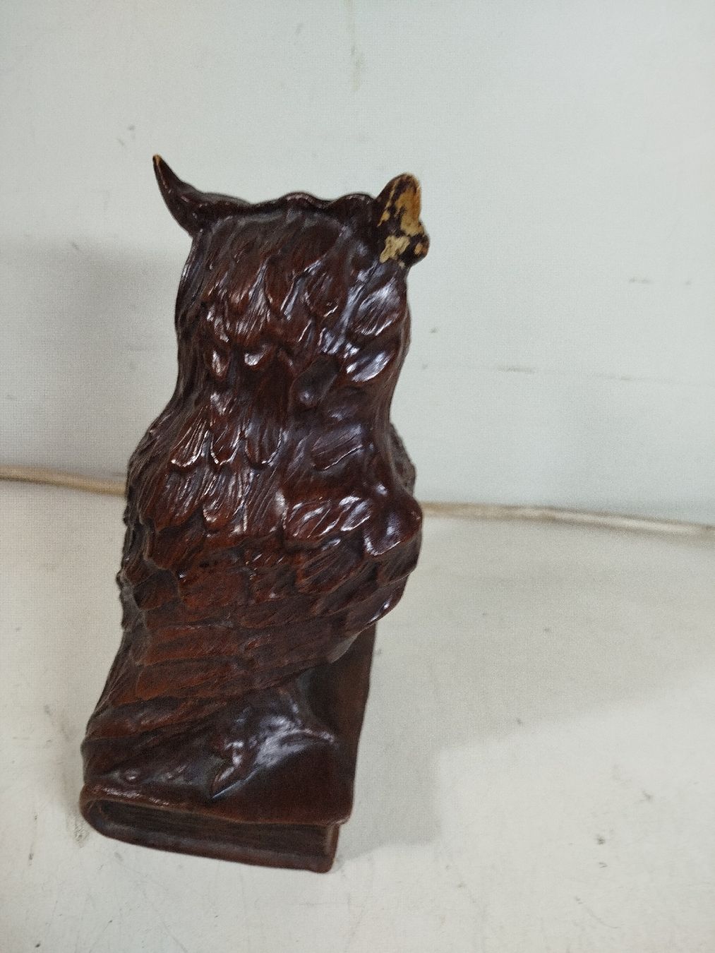 Statuette: Holz Eule, handgeschnitzt, Top Zustand.(em9) – Usato da Künten venduto da Schnaepplihuus 2