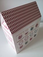 Advents-Kalender-Haus kl. Schubladen 5x6x5cm zum Bemalen