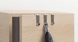 Tiger Door Hook Rail 20 mm Brushed Stainless Steel