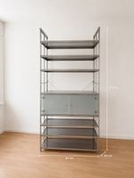 Balton Regalsystem / Designregal mit Glastüren – Chrom