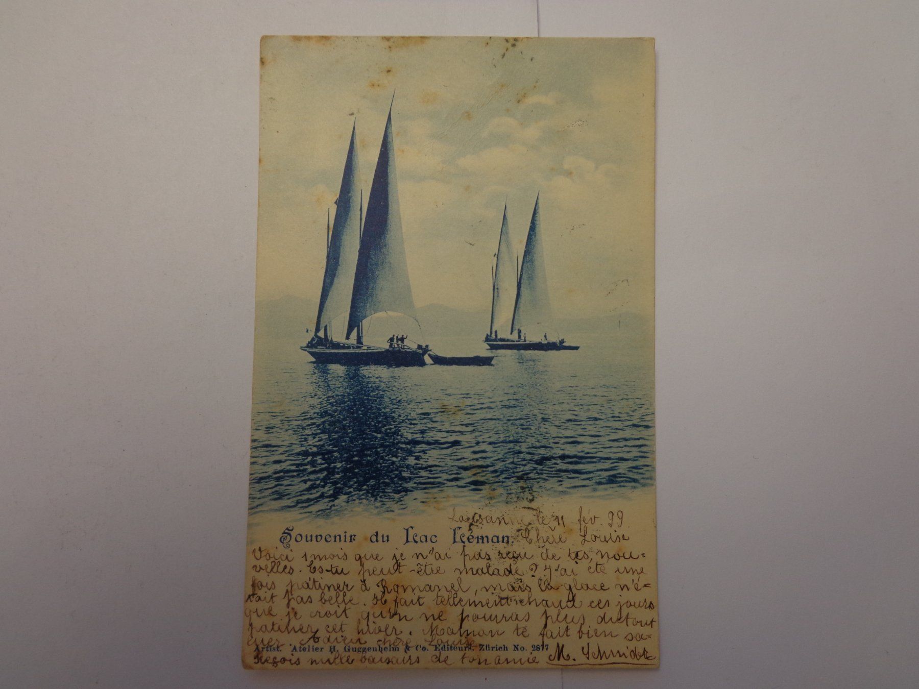 Cartoline postali: Antike Postkarten Ansichtskarten Schweiz Lac Leman Genfersee – Usato da Andeer venduto da Baerenburger