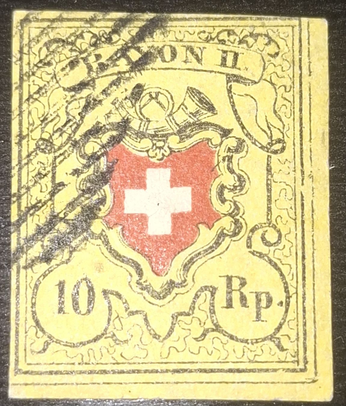 Alle Briefmarken: Rayon 16II Typ 40 D - LO  Bogenecke mit Befund  – Gebraucht aus Balgach von SIMEON27