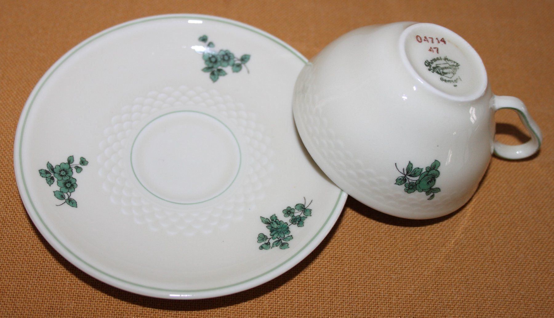 Tassen: Thomas Avory  / Bavaria / Mocca Set in grün / creme – Gebraucht aus Otelfingen von Jupi07 6