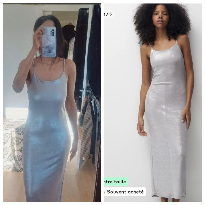 Pull&Bear Kleider: PULL & BEAR. Robe d'été argentée NEUVE Taille S (34/36) – Neu und originalverpackt aus La Chaux-de-Fonds von jen_h95m