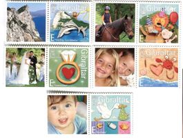 Briefmarken "Glückwünsche". Gibraltar.