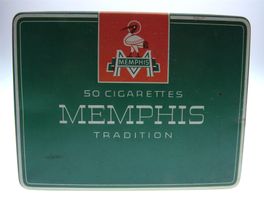 50 er Blech Zigarettendose Memphis Zürich Dübendorf