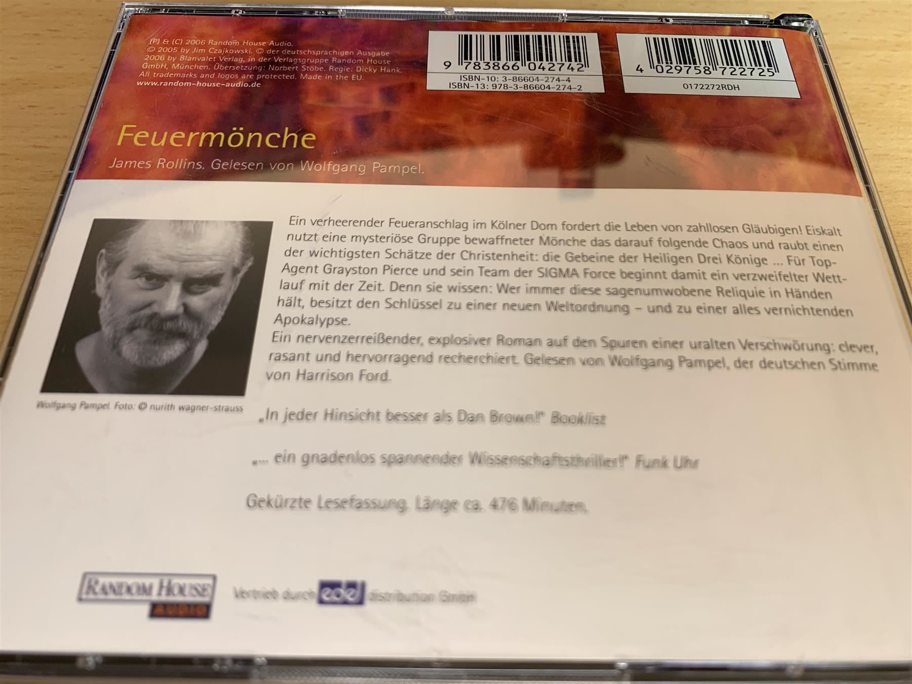 Audiolibri: James Rollins – Feuermönche - 6 CD – Usato da Rikon im Tösstal venduto da Alpenmutz 1