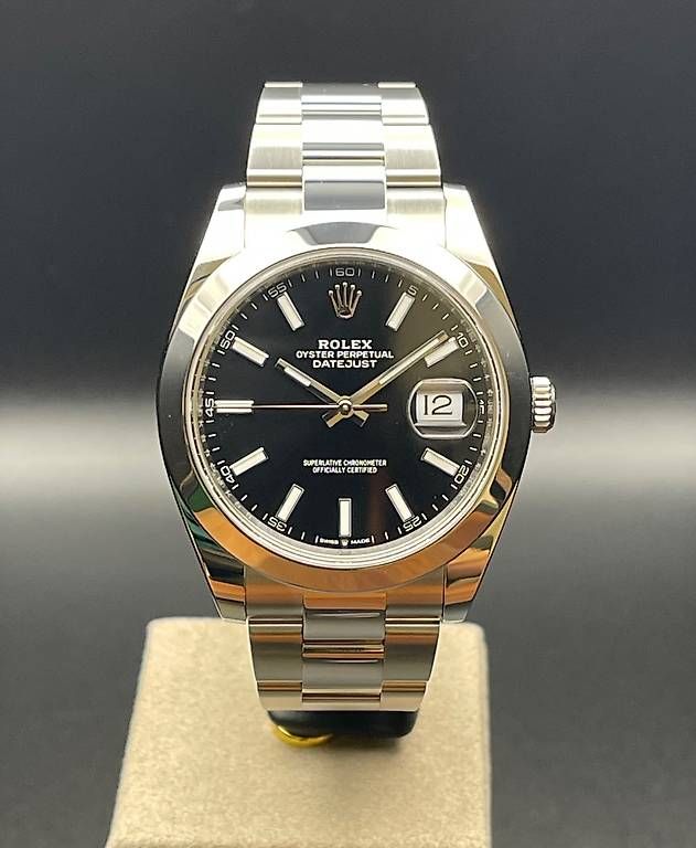 Rolex Orologi: Rolex Datejust 41 Ref. 126300 Black NEW 2026 – Nuovo e nell'imballaggio originale da Lugano venduto da luganotopwatches