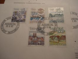 Satz FDC Dauermarken Tierkreiszeichen, 6 Belege, um 1982