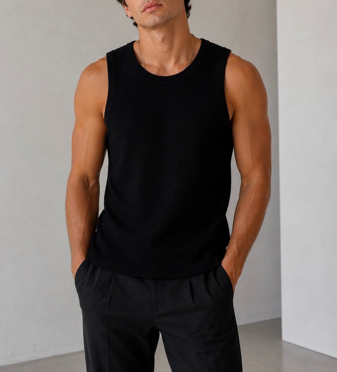H&M T-shirts: H&M gestricktes Tanktop schwarz Gr. S – Neuf (Voir description) à Bottmingen par ana_5hrv