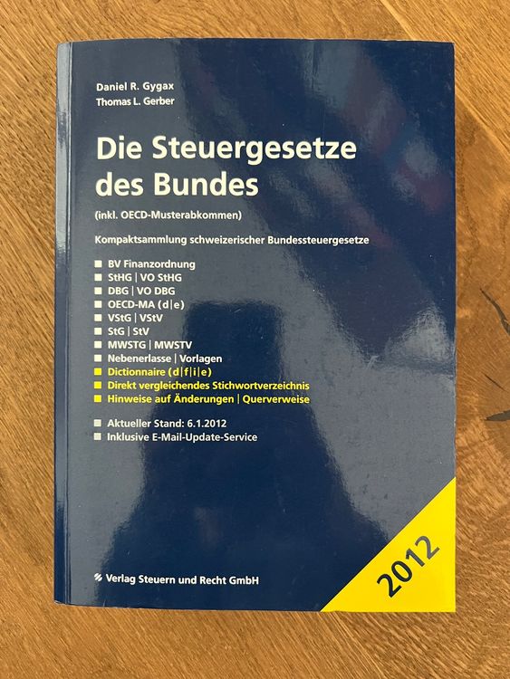 Die Steuergesetze Des Bundes (2012) | Kaufen Auf Ricardo