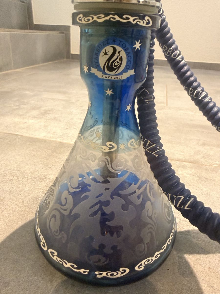 Wasserpfeifen: Shisha mit blauem Glas – Gebraucht aus Balterswil von new_one-123 2
