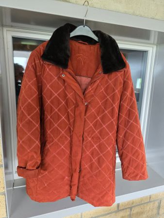 Damen Jacke Mantel bronze/orange Grösse 42