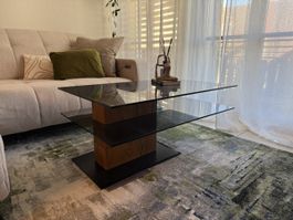 Couchtisch Glas/Holz