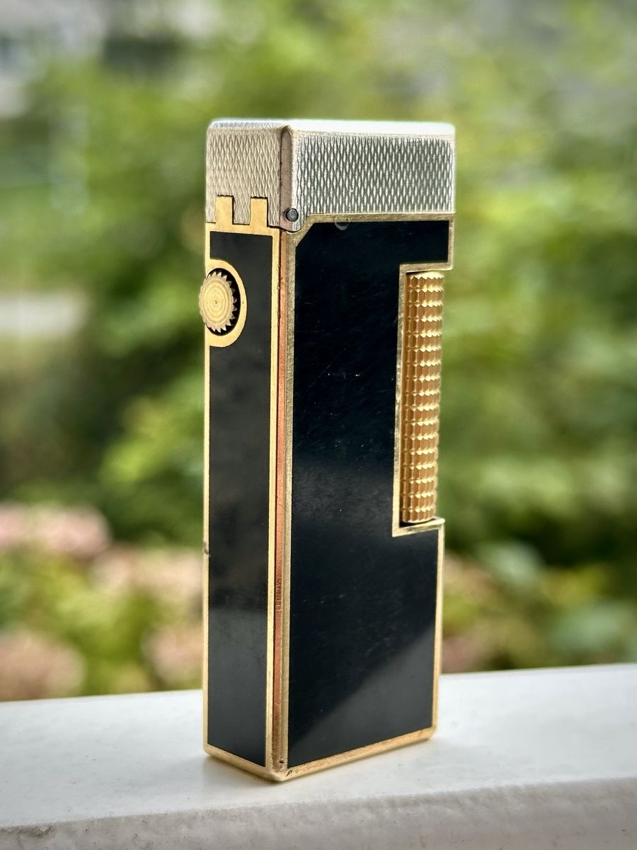 Dunhill Accendini: Dunhill Rollagas Black Lacquer & Silver – Usato da Zürich venduto da RatsTreasure 7