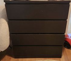 IKEA Malm Kommode 4 Schubladen schwarzbraun 80x100 cm