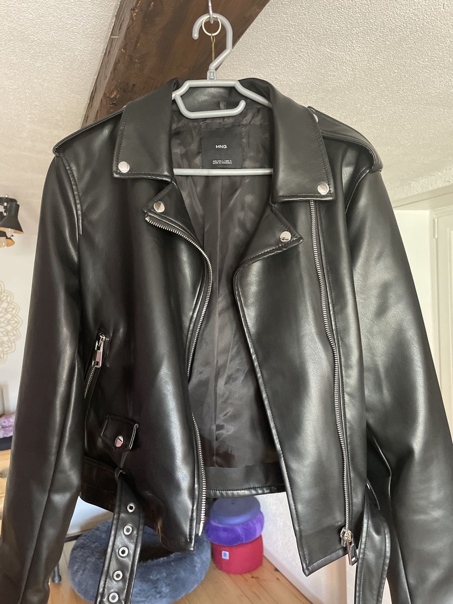 Jacken: Coole Kunstlederjacke von Mango, Grösse L, Schwarz! – Neu (gemäss Beschreibung) aus Wahlen b. Laufen von Salome7