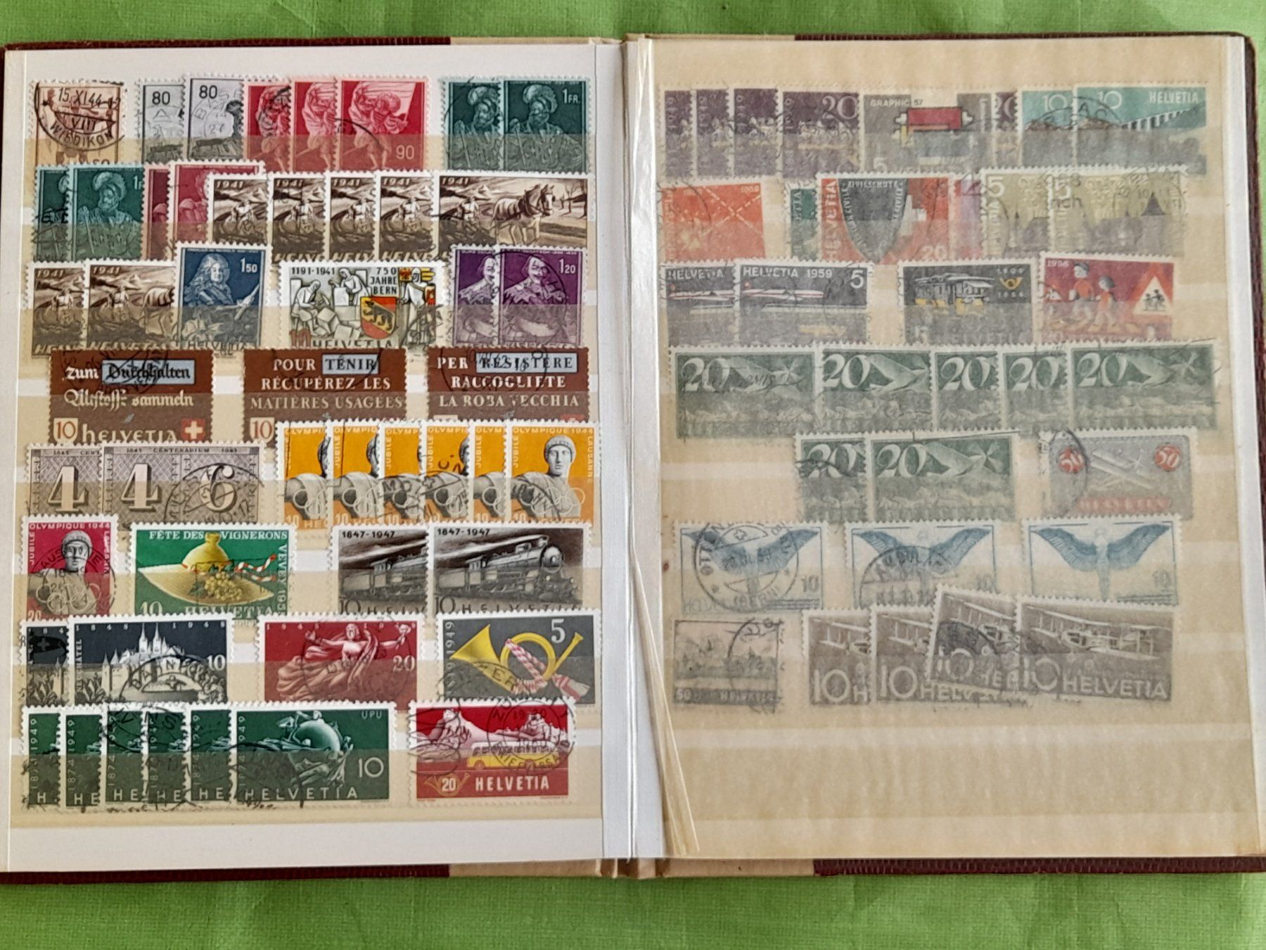 Tutti i francobolli: Album mit diversen Schweizer Marken – Usato da Aeschi b.Spiez venduto da 52_wochen 9