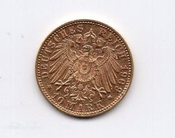 (6) Bayern, 10 Mark 1909, stgl gold