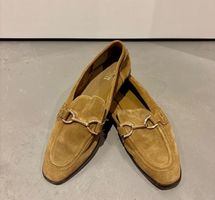ZARA Damen Loafer Gr. 37 - Wildleder Cognac