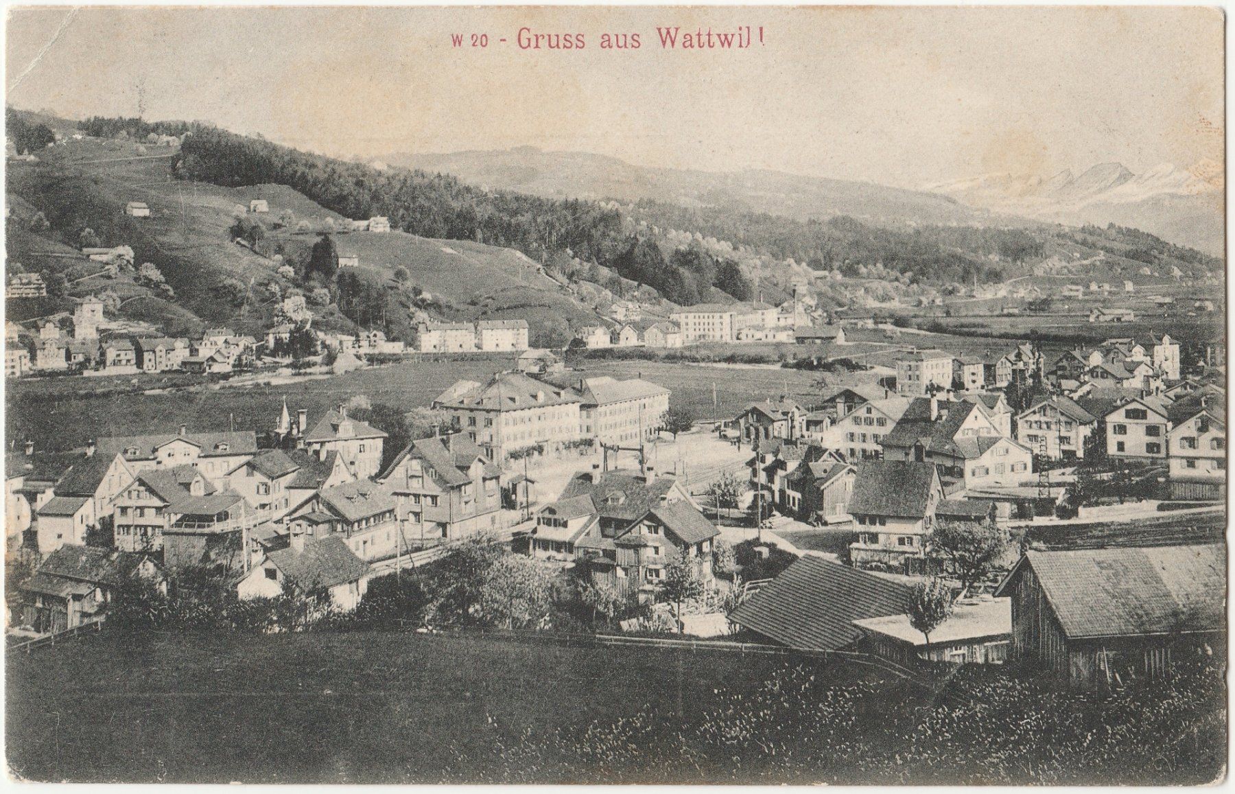 Cartoline postali: Gruss aus Wattwil - (1904) – Usato da Fällanden venduto da Blausegelfliege