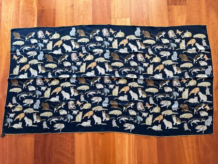 Damen Foulard Fabric Frontline, Katzen, Seide