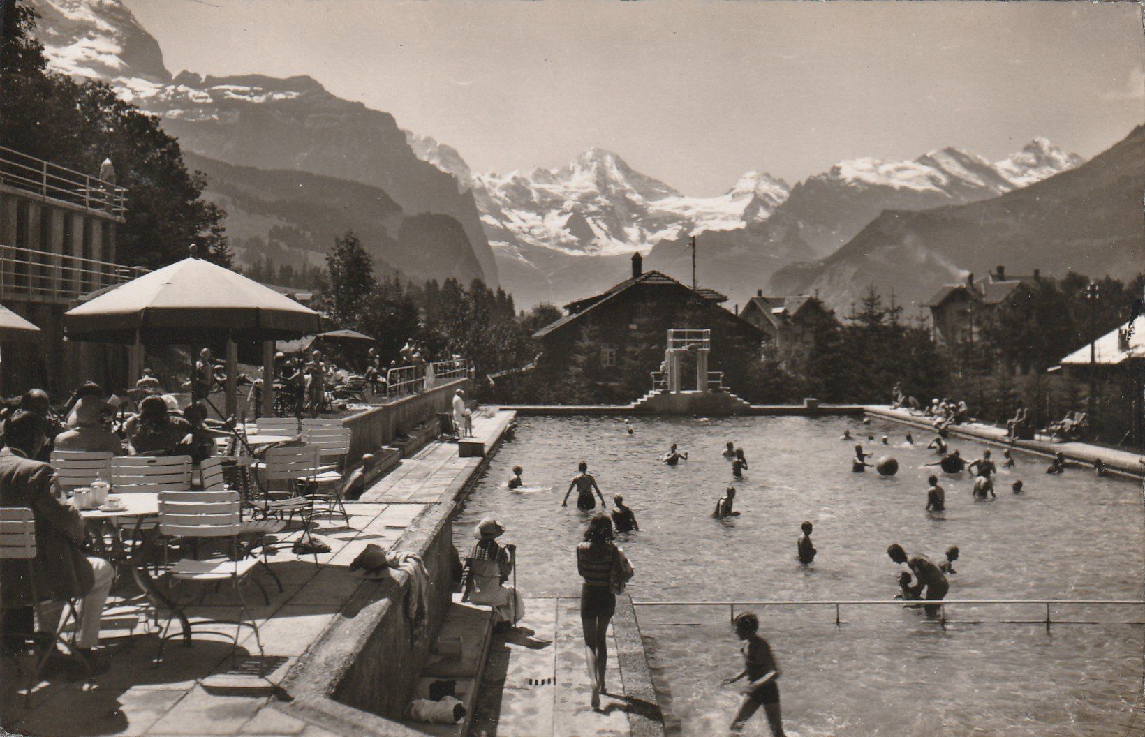Ansichtskarten: Wengen Schwimmbad – Gebraucht aus Rorschacherberg von fratovi2