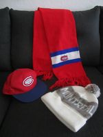 Lot de 3 accessoires : bonnet Montréal, écharpe et casquette