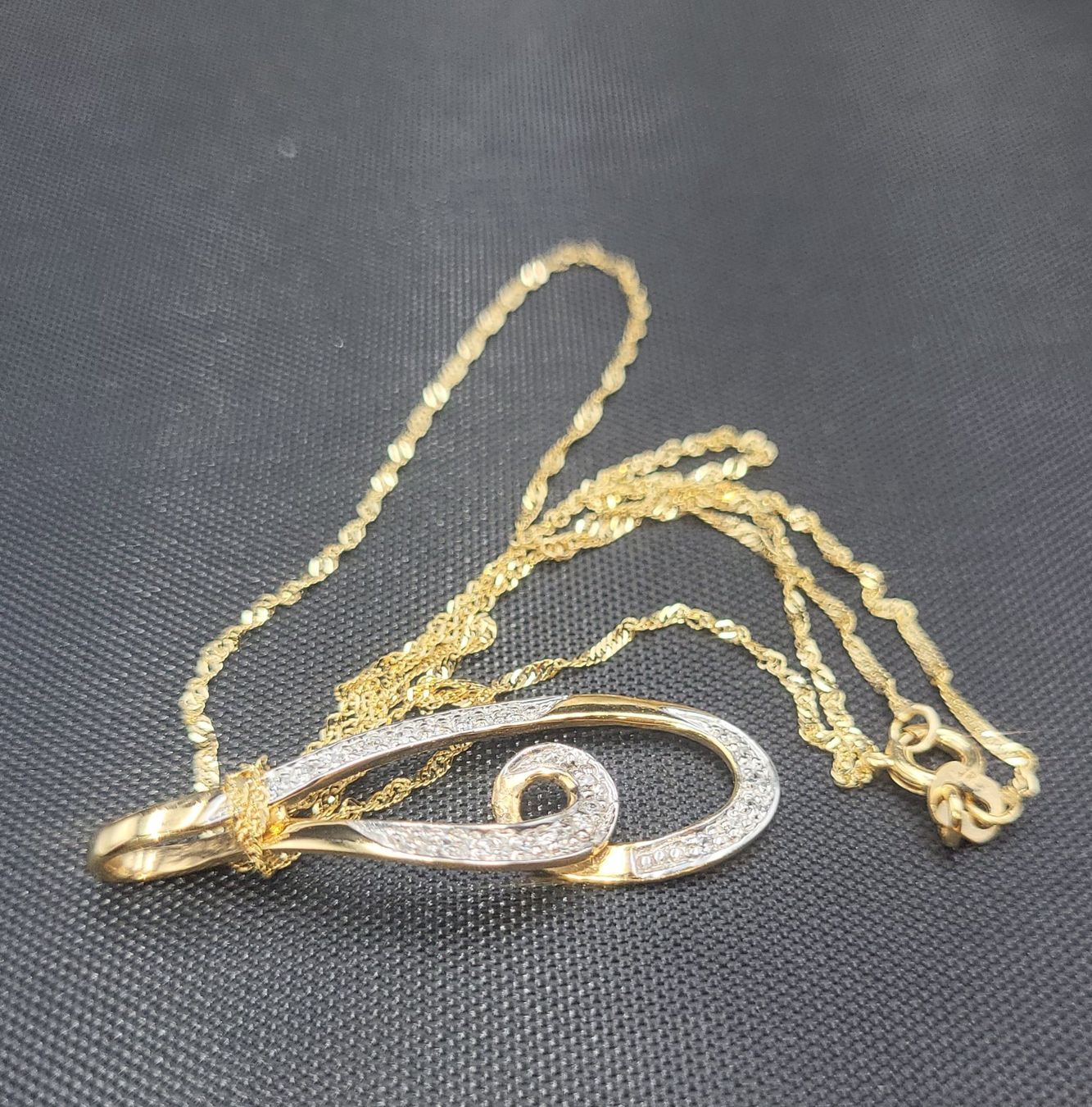 Catenine: 375 Gold Kette mit Anhänger – Usato da Wald ZH venduto da Dasilver 1