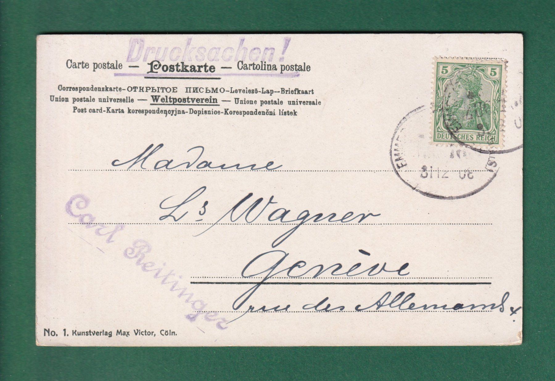 Cartes postales: KÖLN - Teilansicht - 1907 – D'occasion à Pully par nicecards-shop 1