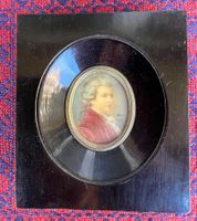 Mozart 1756-1791, Miniatur Malerei, gerahmt, Rarität!