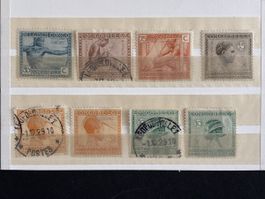 Lot de 8 timbres Congo Belge oblitérés divers valeurs