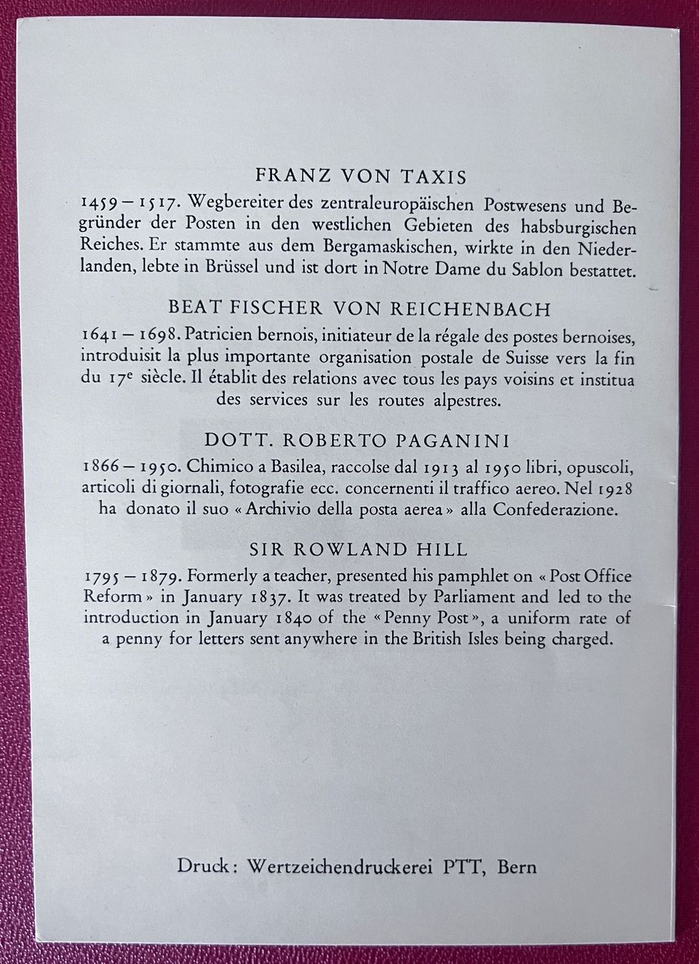 Alle Briefmarken: Briefmarken, Entwurf zu Internaba Block mit offiz.Block 1974 – Gebraucht aus Biberist von Edelfloh 2