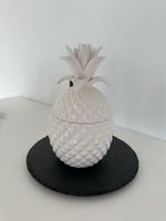 Weisses Ananas Deko Gefäss mit Deckel, Guter Zustand!