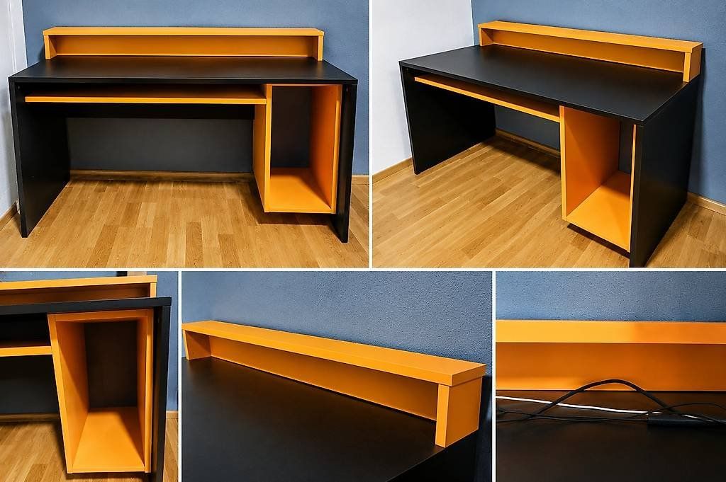 Scrivanie: Schreibtisch Schwarz/Orange – Usato da Röschenz venduto da Thi_Roesch76