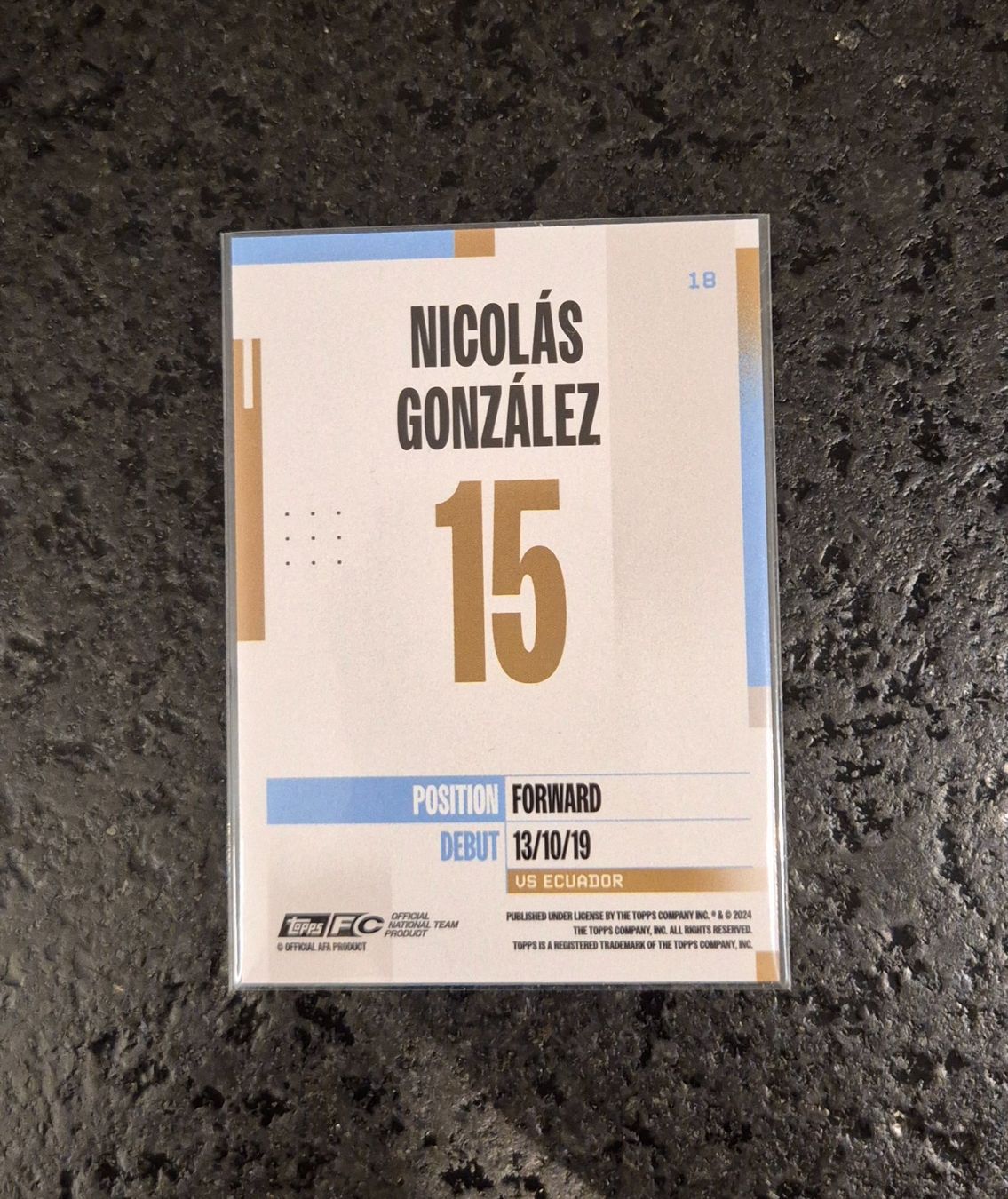 Topps Carte collezionabili: Nicolas Gonzalez /250 - Argentinien - Topps – Nuovo (secondo la descrizione) da Burg AG venduto da Danoe 1