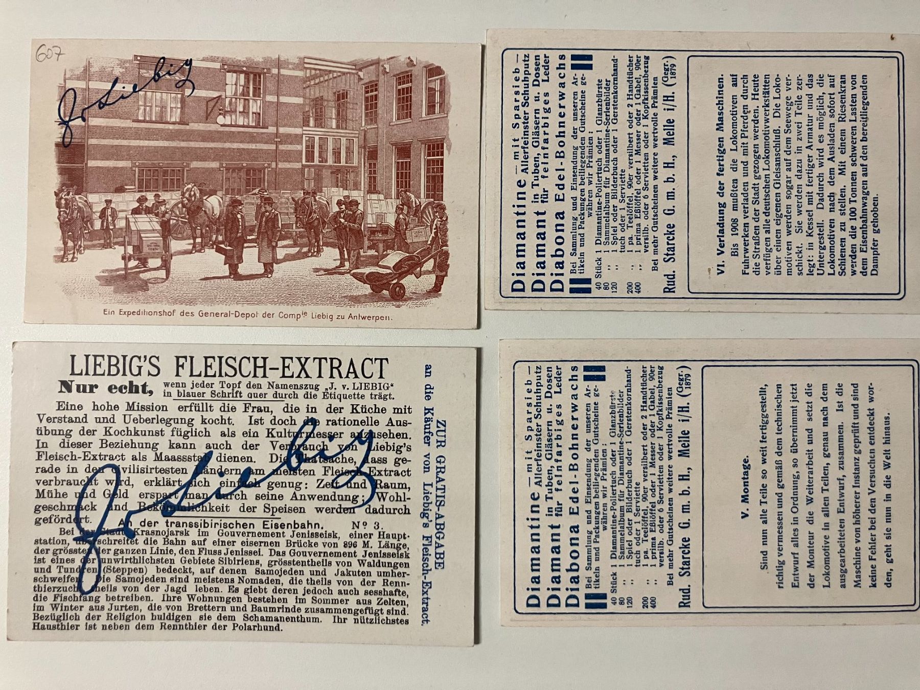 Cartoline postali: Litho Bildkarten, Motiv Eisenbahn, 4 Stk. – Usato da Würenlos venduto da Eulenpostuhu 1
