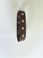 Braunes Lederarmband mit Nieten – Biker / Rocker Armband