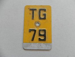 Mofanummer Mofa Nummner  TG 79 Thurgau 1979 Töffli Geschenk