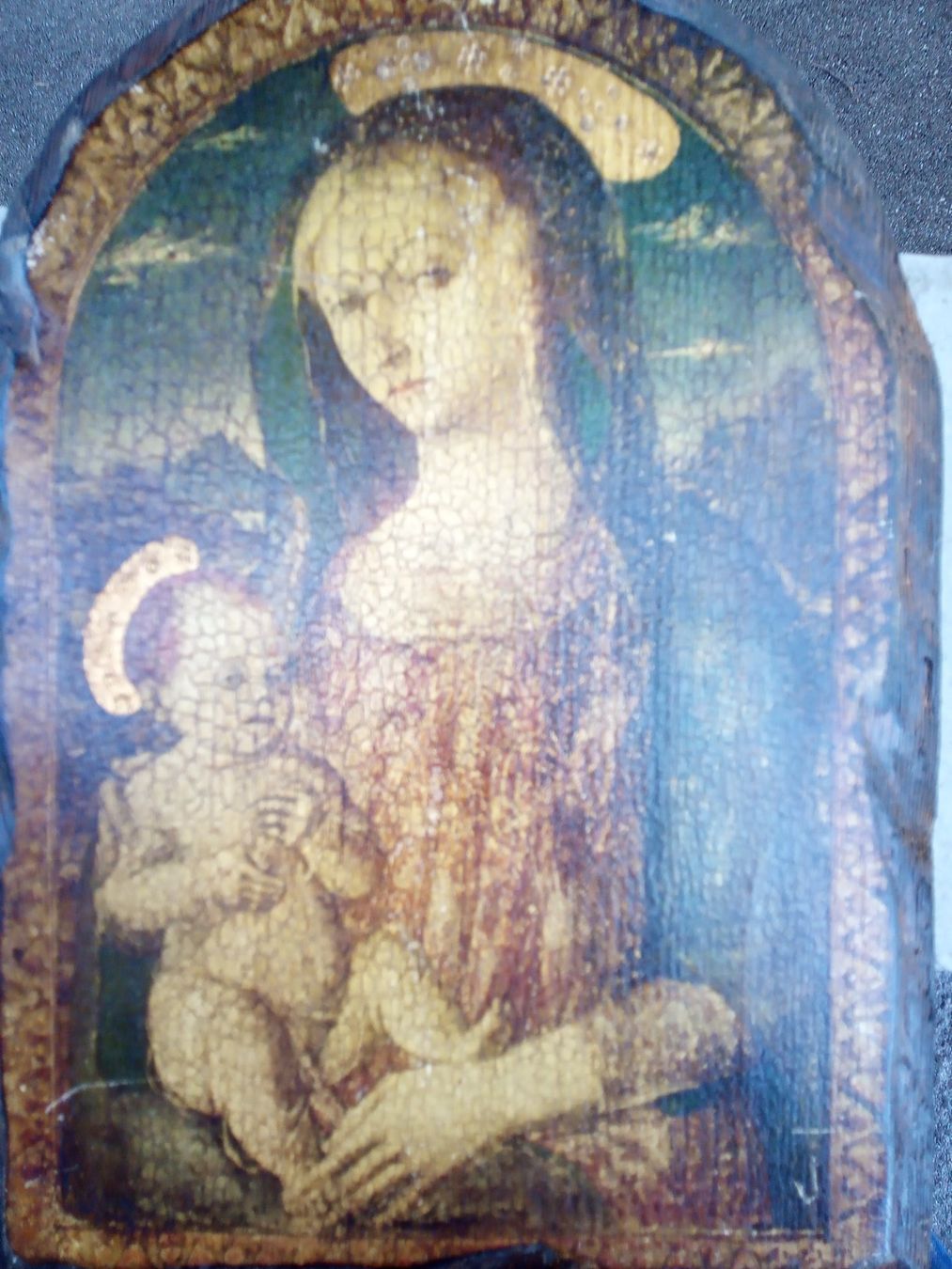 Foto & Immagini: Madonna mit Kind auf Holz – Usato da Zürich venduto da edi_c2m6 6