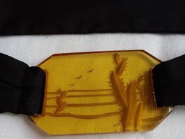 Antike Art Déco Gürtelschnalle mit Original Gürtel 1930